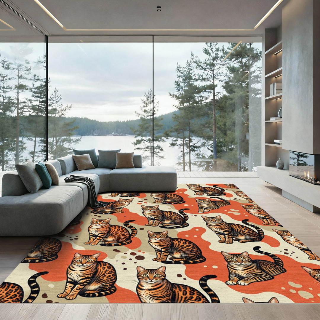 Wild Bengal Cat Spots Rug