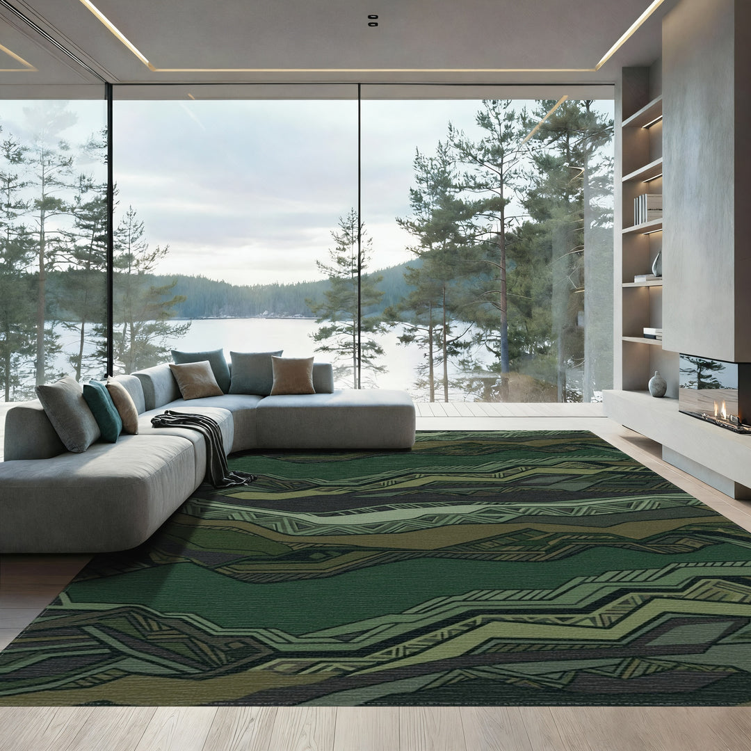 Earthy Toned Organic Landscape Rug
