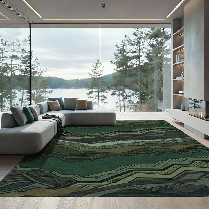 Earthy Toned Organic Landscape Rug