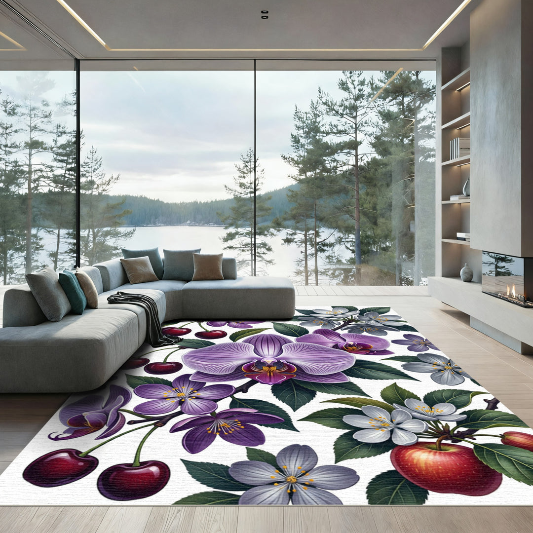 Orchid Cherry Apple Blossom Bloom Rug