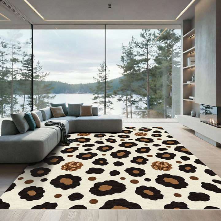Leopard Spots Walnut Texture Rug