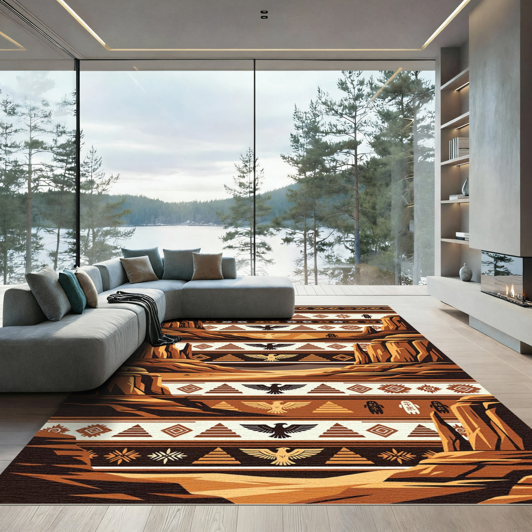 Desert Sun Mountain Tribal Rug