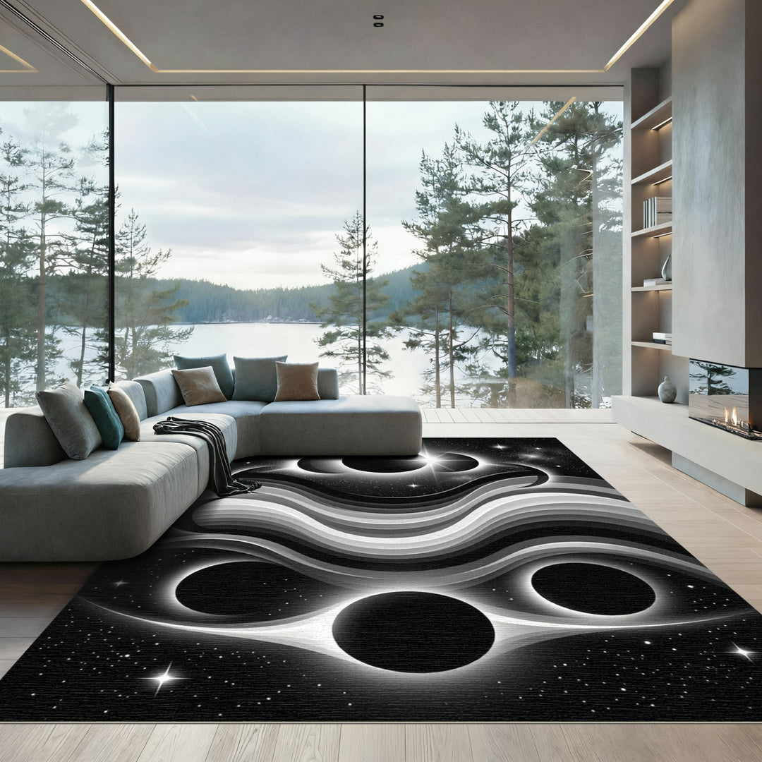 Monochromatic Celestial Eclipse Waves Rug