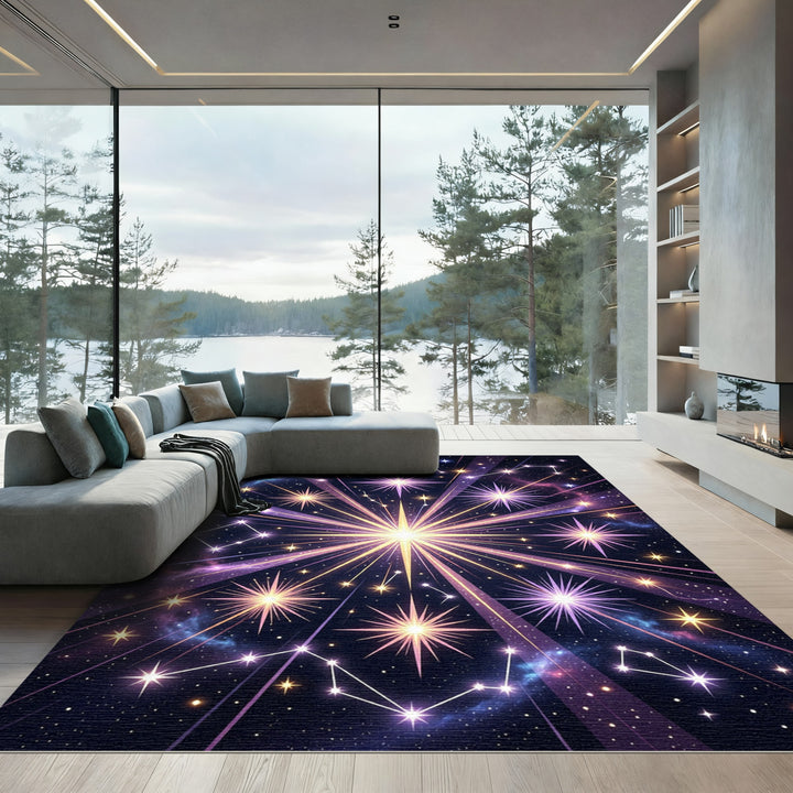 Cosmic Stellar Constellations Bursting Starbursts Rug