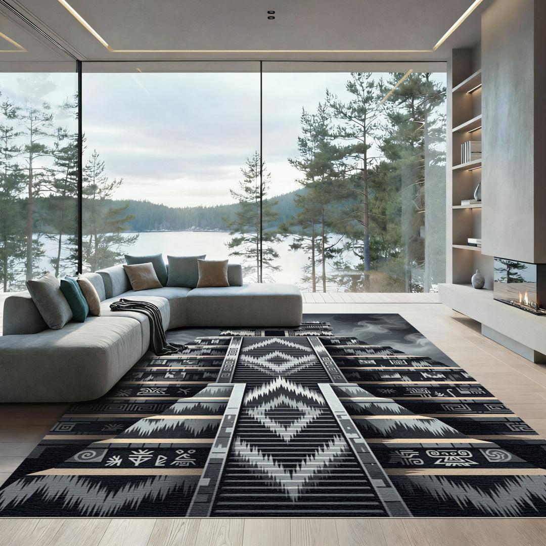 Ancient Mayan Stairway Mystical Rug