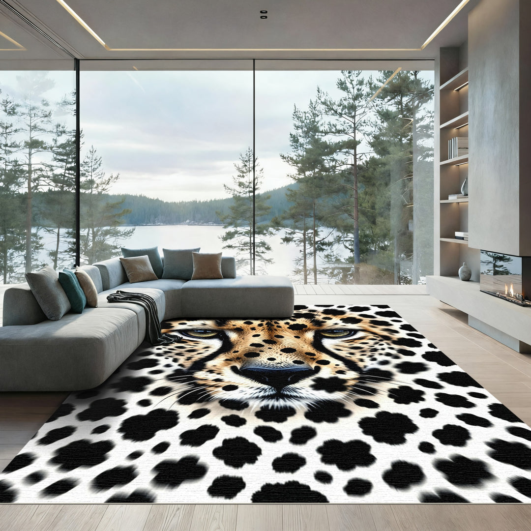 Cheetah Spots Face Close Up Rug