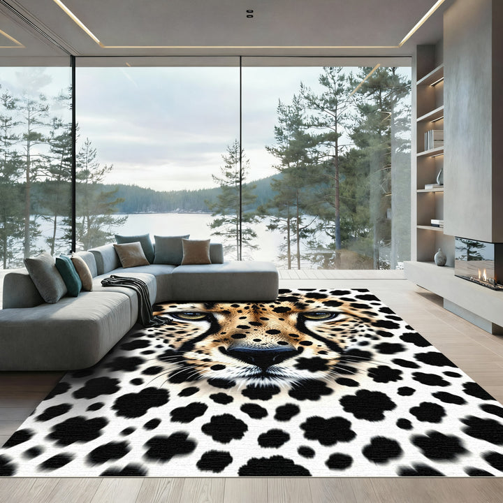 Cheetah Spots Face Close Up Rug