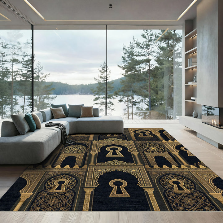 Golden Arches Keyhole Wallpaper Rug