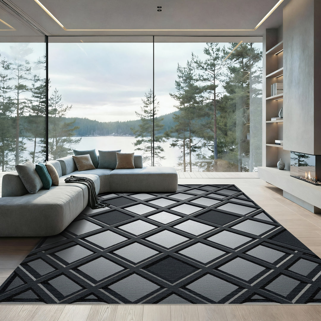 Diamond Lattice Grate Rug