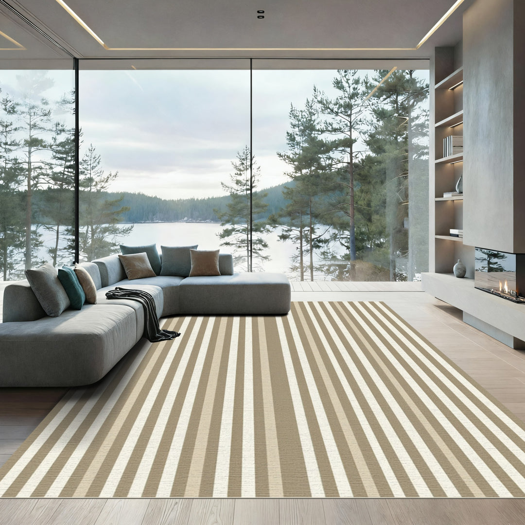 Neutral Stripe Accent Rug