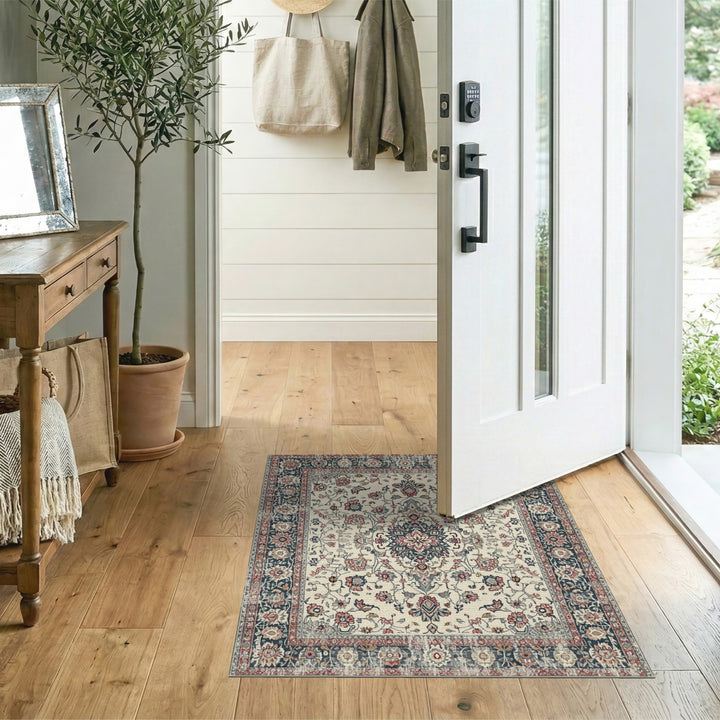 Multi-color and Patterns Traditional Persian Traditional Persian Floral Medallion Area Rug