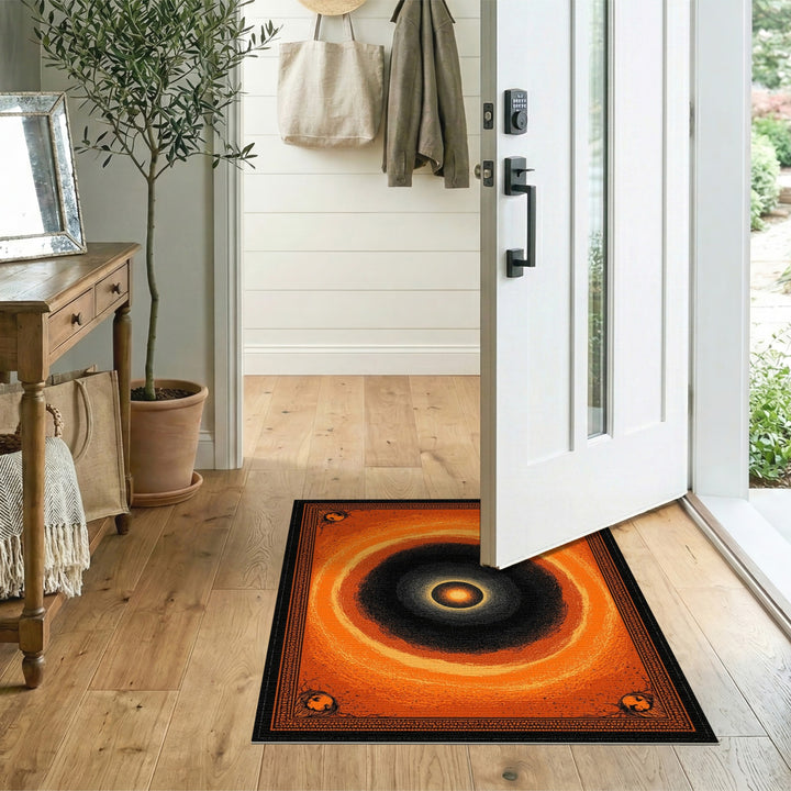 Orange Eclipse Area Rug
