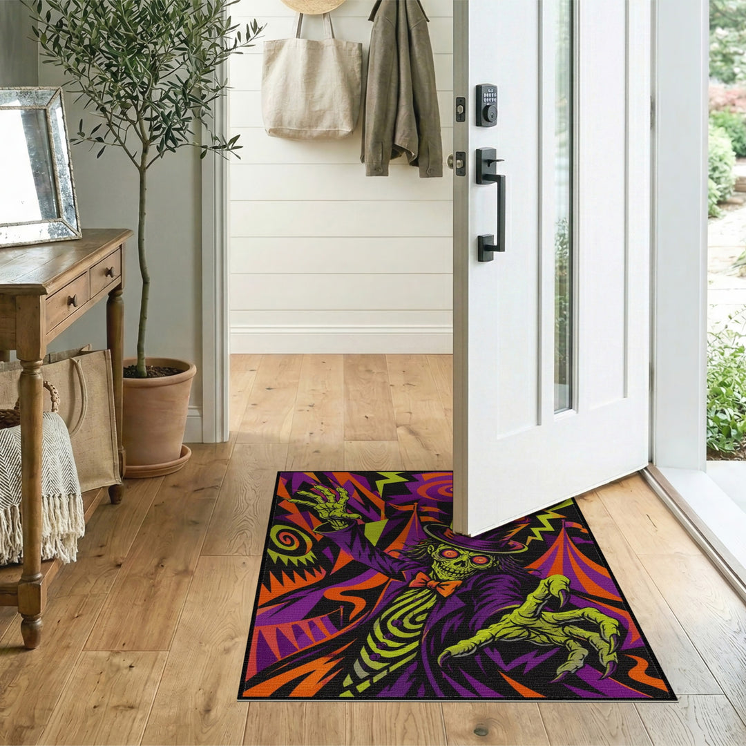 Psychedelic Zombie Ringmaster Area Rug