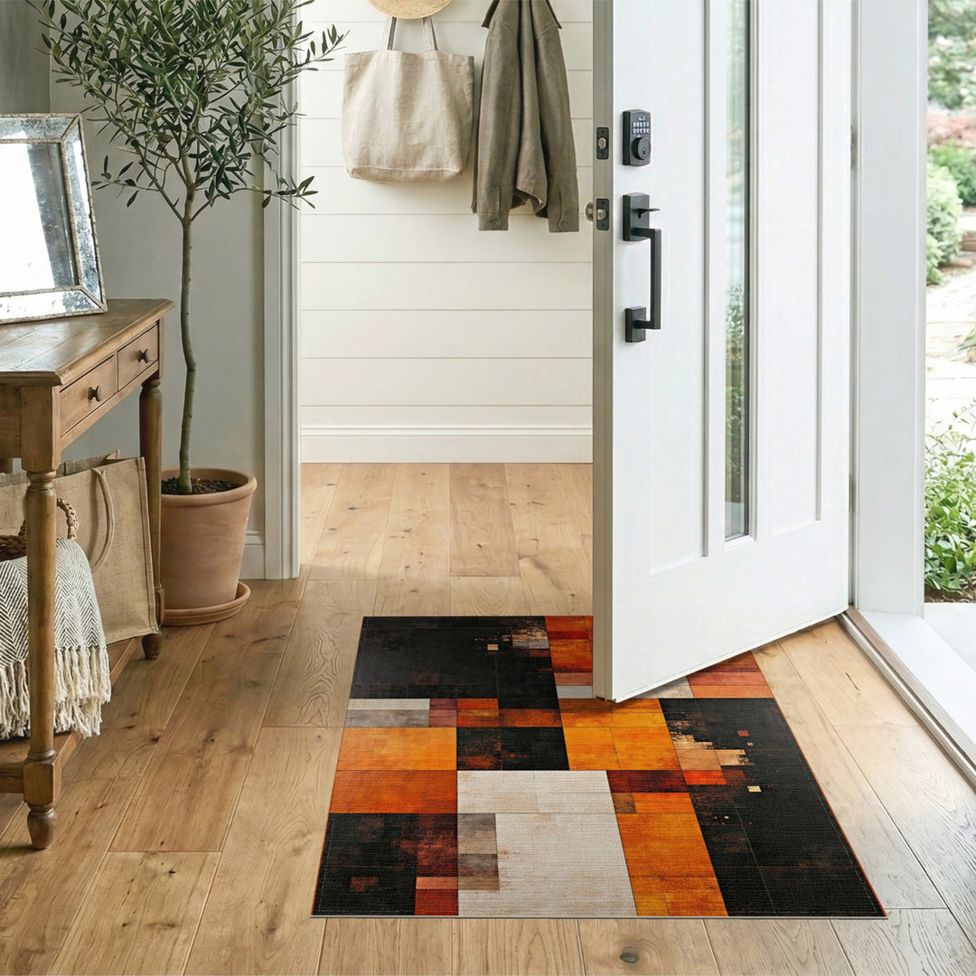 Multi-color and Patterns Geometric Multi-Color Area Rug
