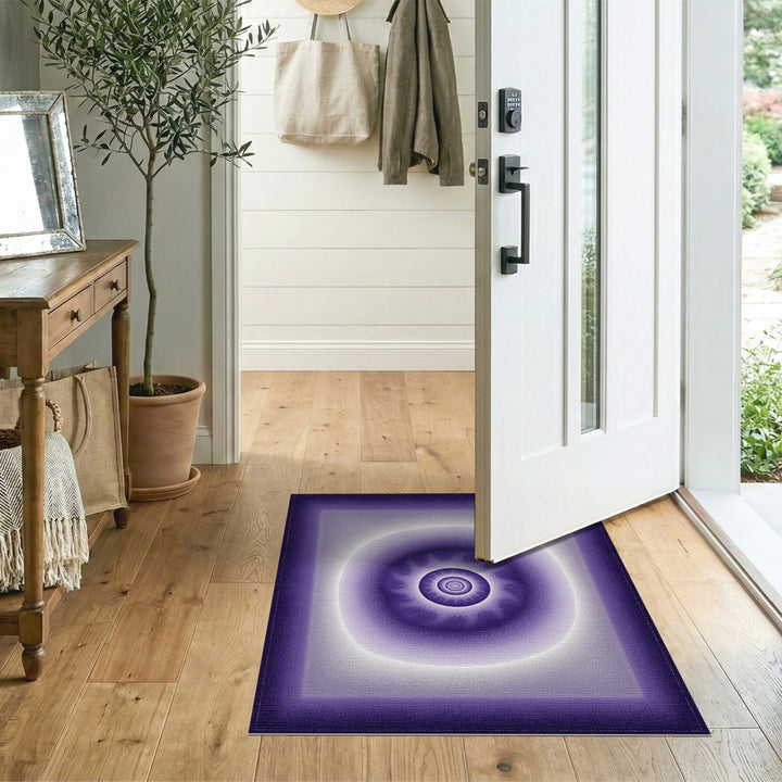 Purple Concentric Glow Area Rug