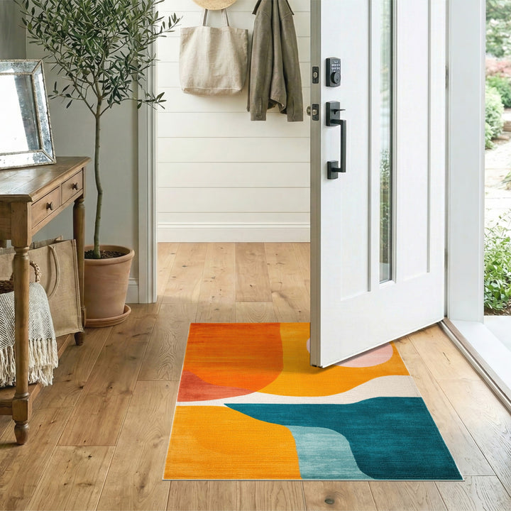 Vibrant Abstract Multi-Color Area Rug