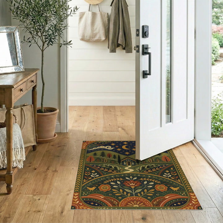 Heritage Tribal Night Landscape Area Rug