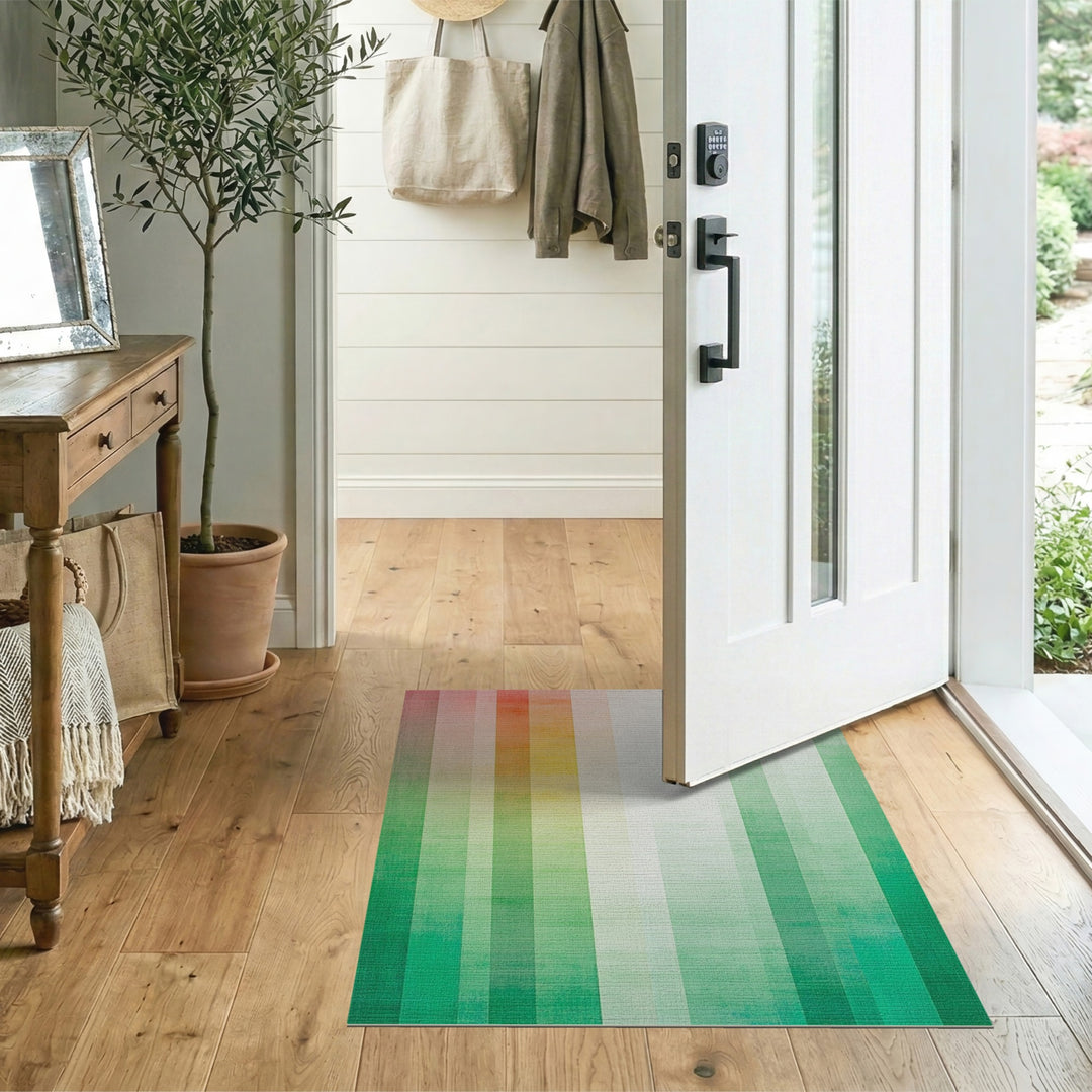 Multi-color and Patterns Vibrant Gradient Stripe Area Rug