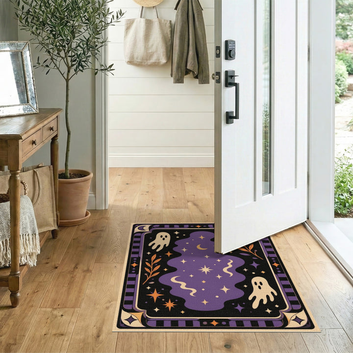 Purple Ghost Celestial Kids Area Rug