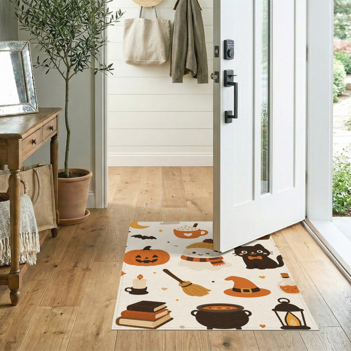 Multi-color and Patterns Cute Halloween Kids Cartoon Area Rug