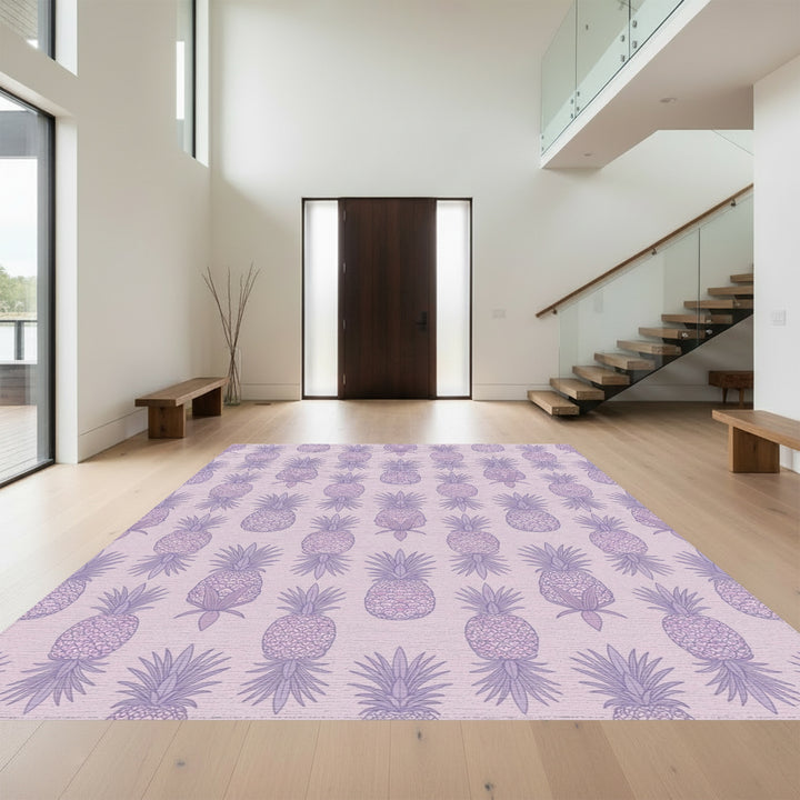 Lavender Pineapple Repeat Rug