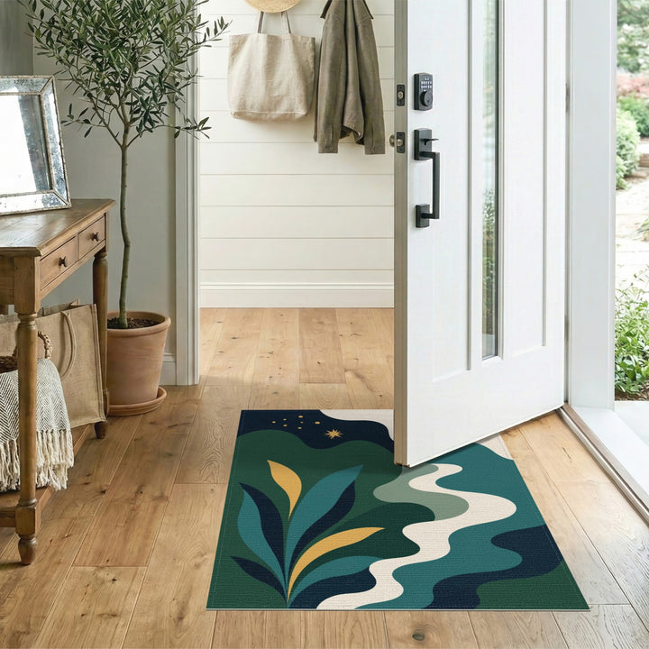 Starry River Abstract Area Rug