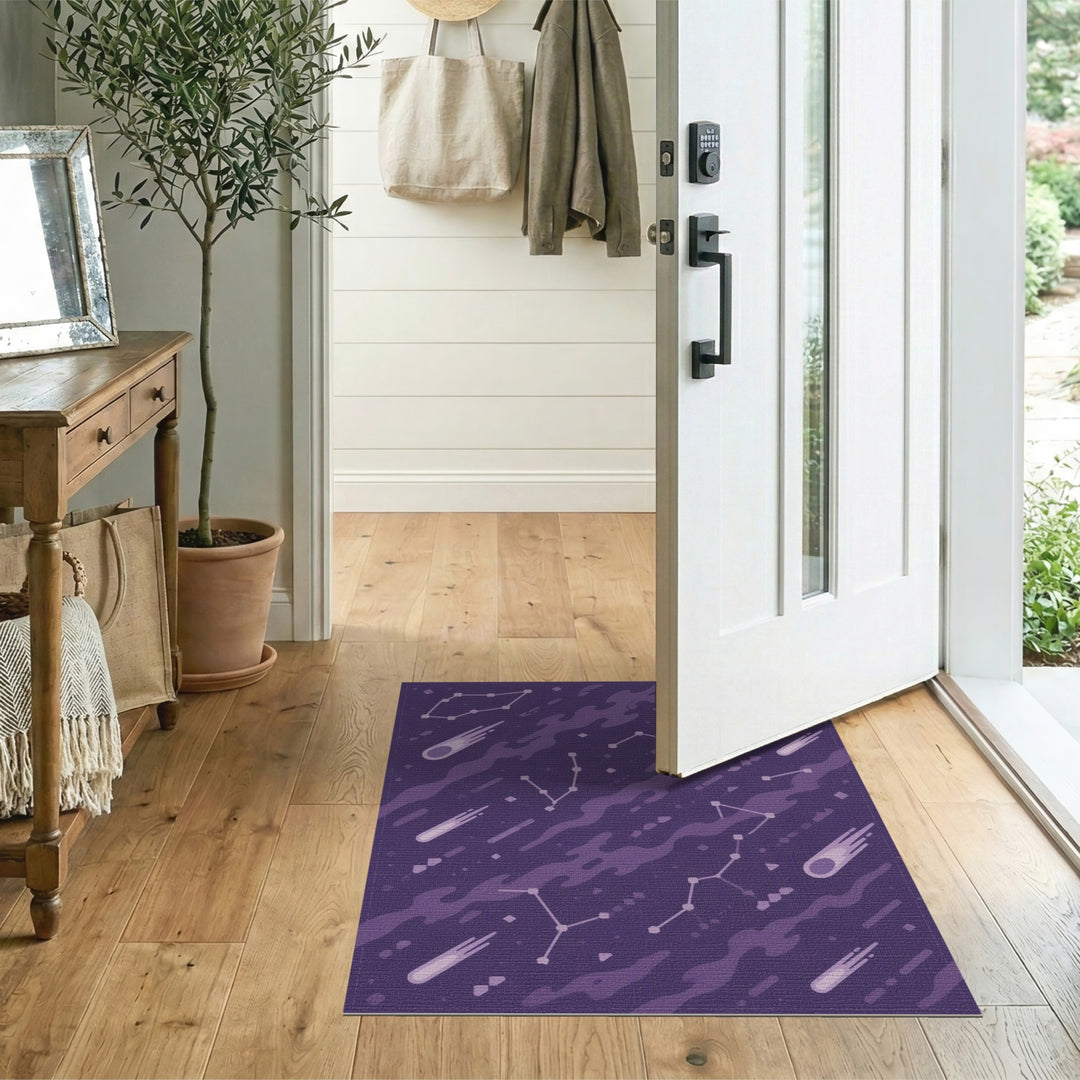 Purple Celestial Constellation Area Rug