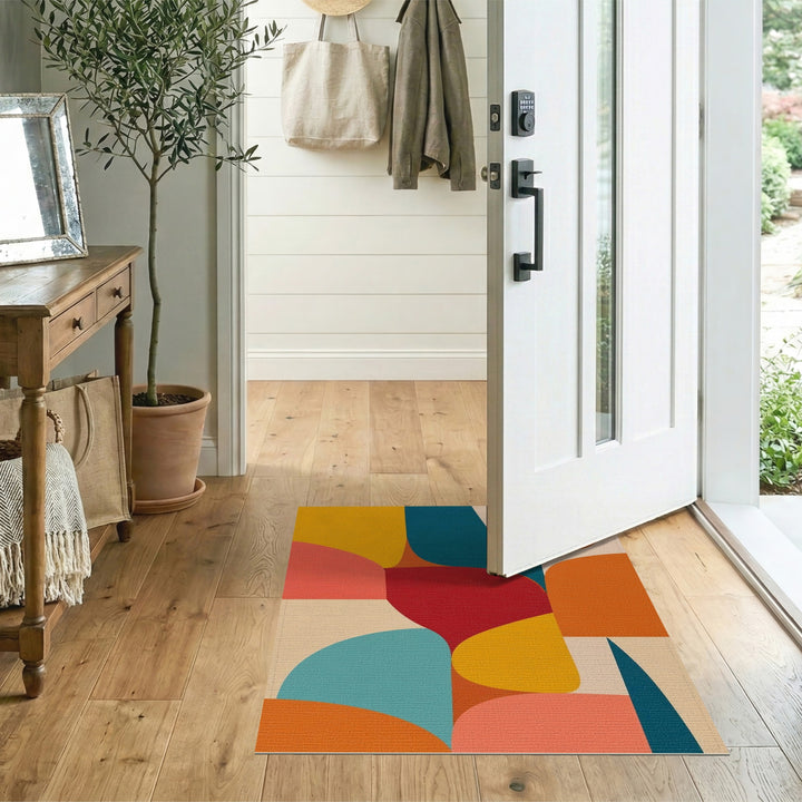 Abstract Area Vivid Multi-Color Abstract Area Rug