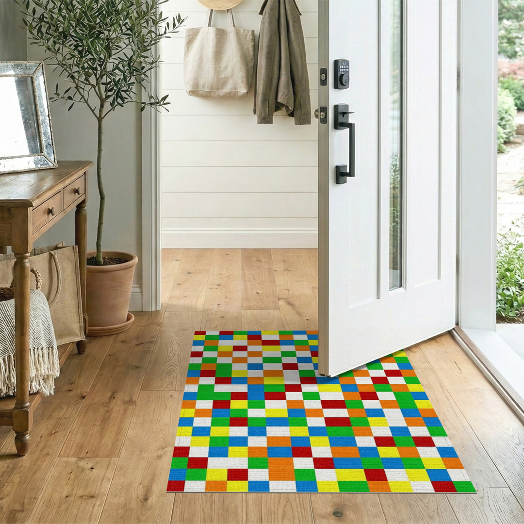 Vibrant Multi-Color Geometric Area Rug