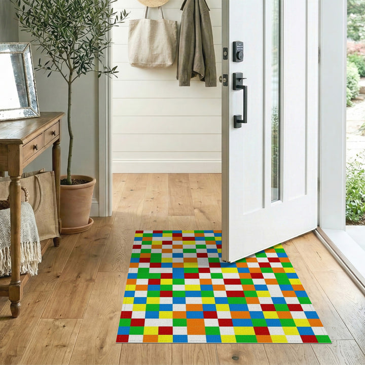 Vibrant Multi-Color Geometric Area Rug