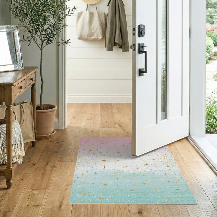 Pastel Starry Sky Washable Area Rug