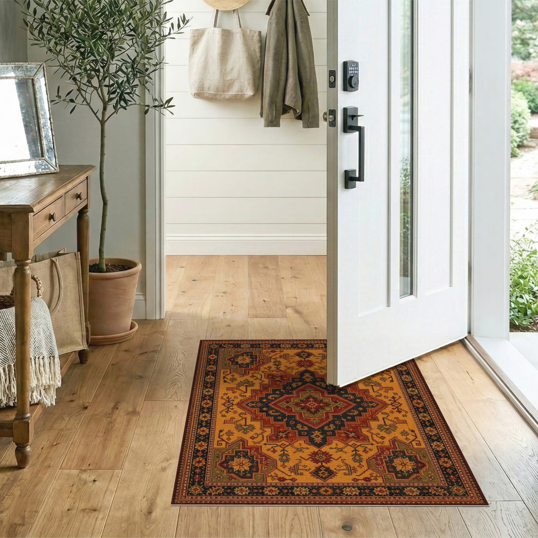 ODIKA Traditional Persian Medallion Area Rug