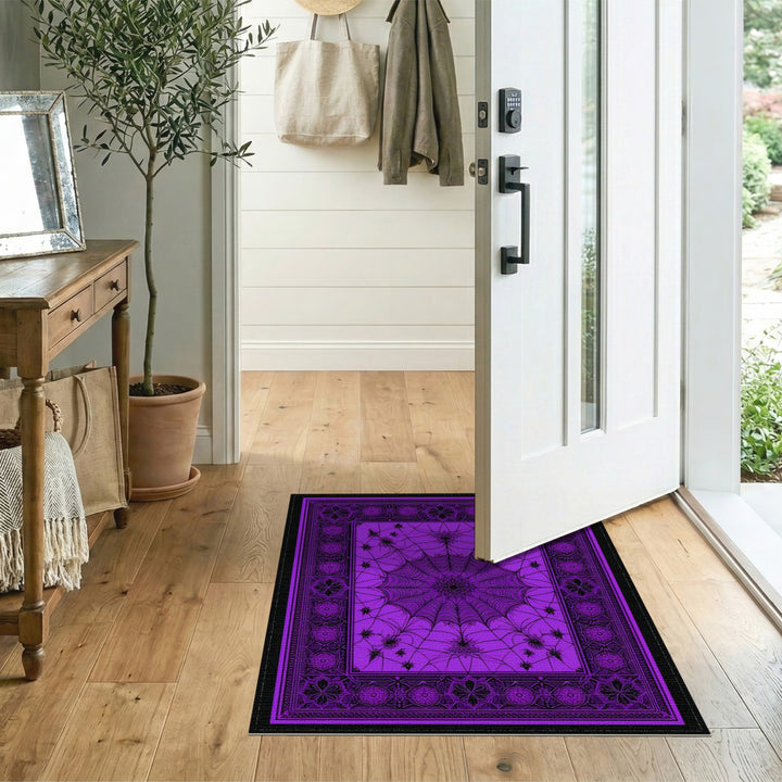 Purple Spider Web Area Rug