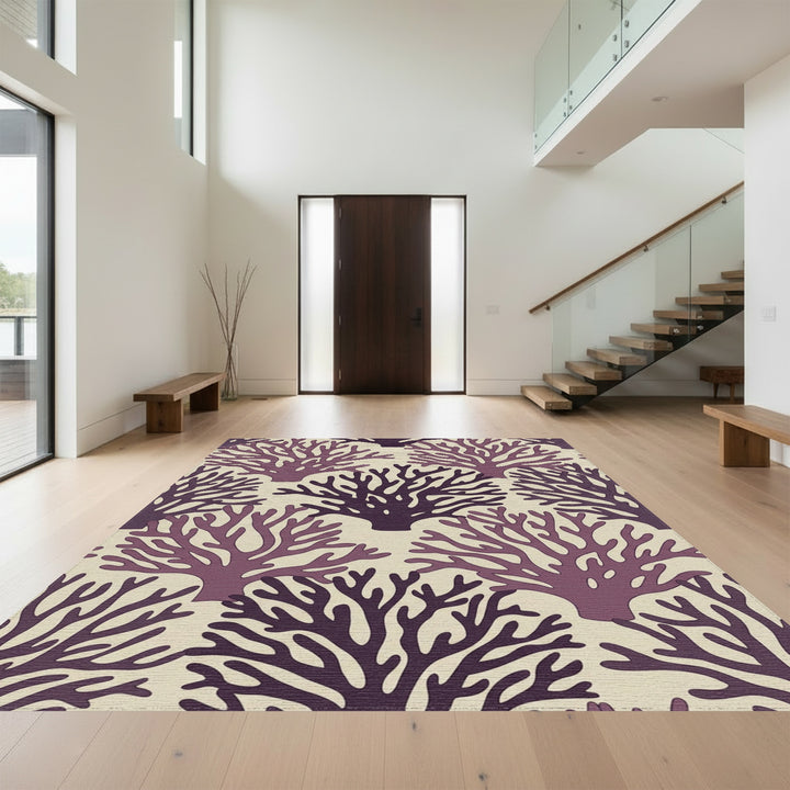 Purple Coral Branch Repeat Rug