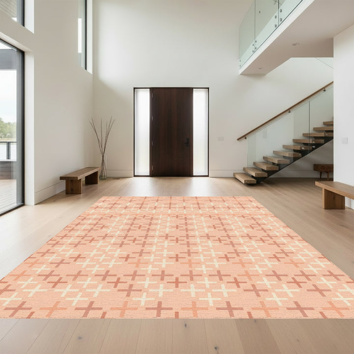 Terracotta Plus Stripe Gradient Rug