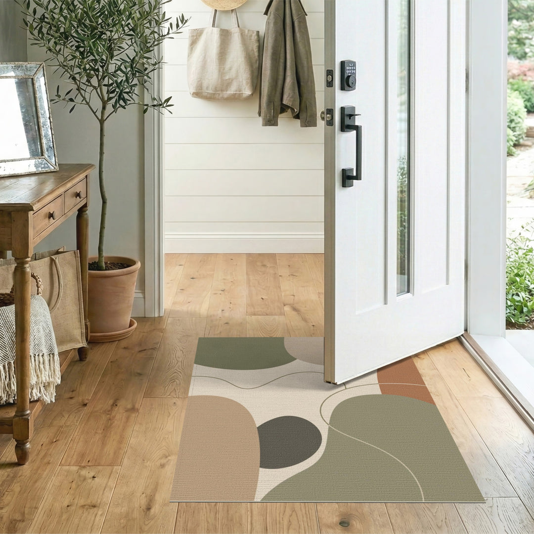 Neutral Organic Abstract Area Rug