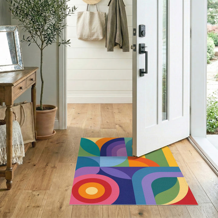 Multi-color and Patterns Geometric Modern Bold Multi-Color Geometric Area Rug