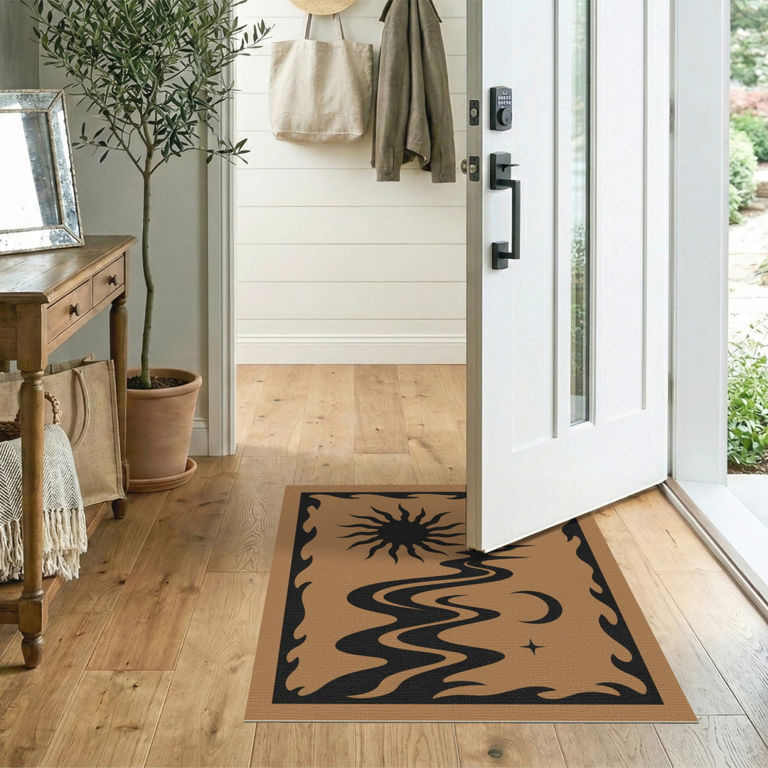 Celestial River Sun Moon Area Rug