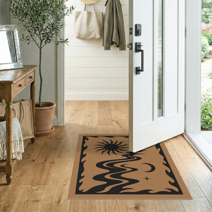 Celestial River Sun Moon Area Rug