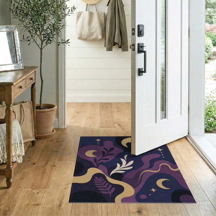 Midnight Celestial Purple Area Rug