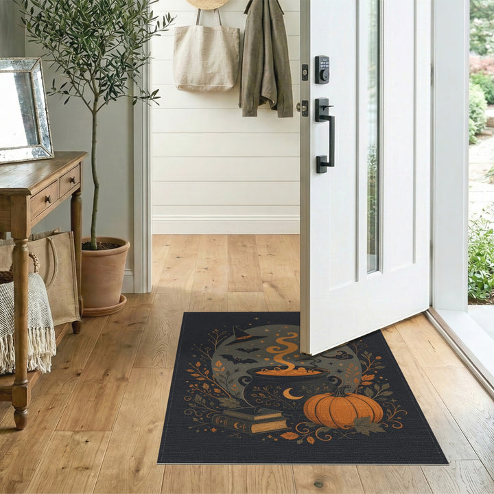 Whimsical Witch Cauldron Halloween Area Rug