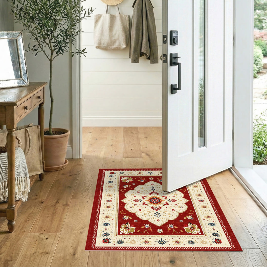 Red Persian Medallion Area Rug