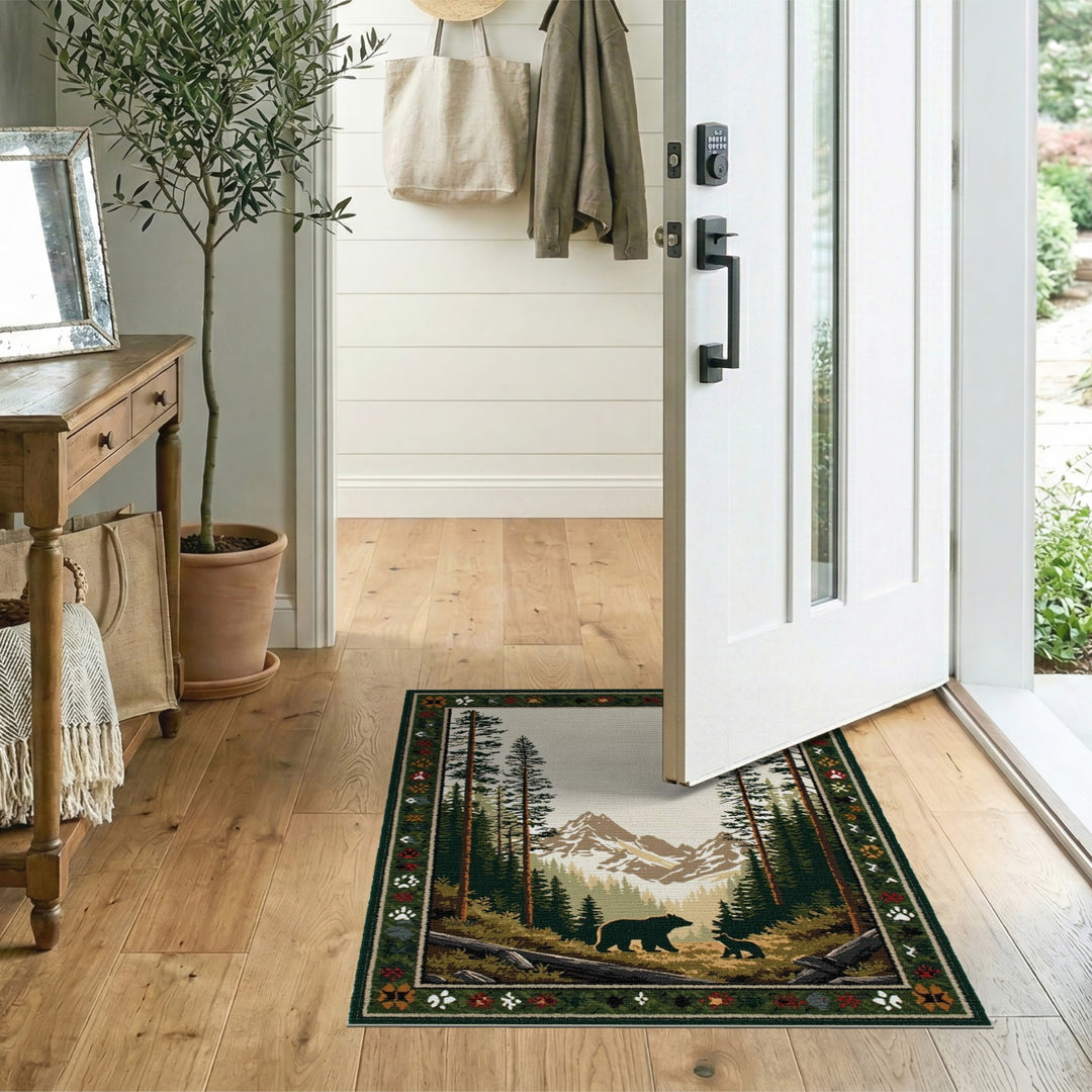 Bear Family Forest Area Rug