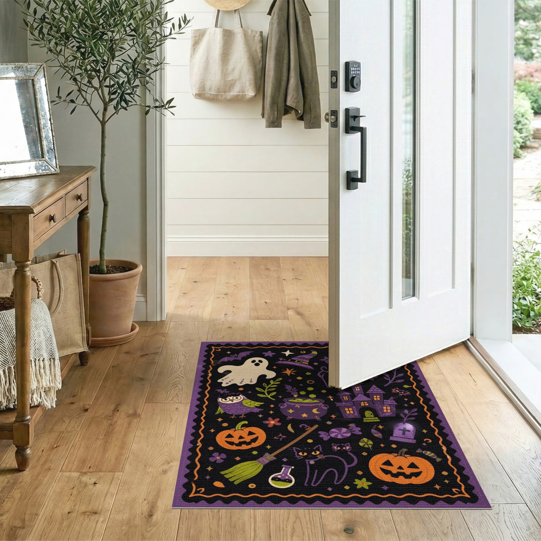 Halloween Magic Purple Area Rug