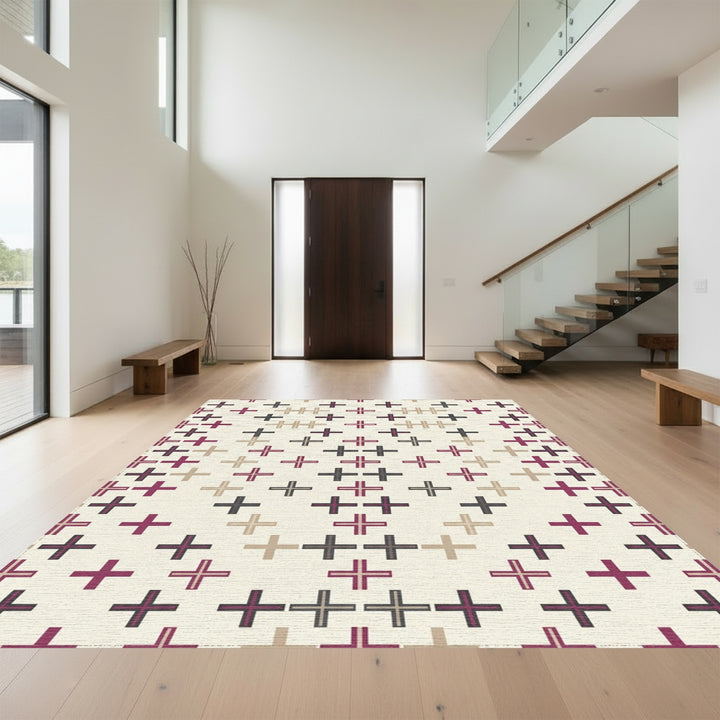 Crimson Taupe Black Plus Collection Rug