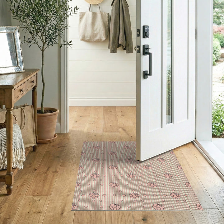Pink Raspberry Fruit Area Rug