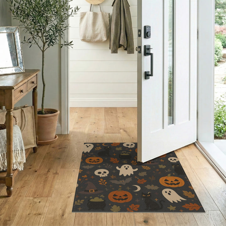 Spooky Halloween Cartoon Area Rug