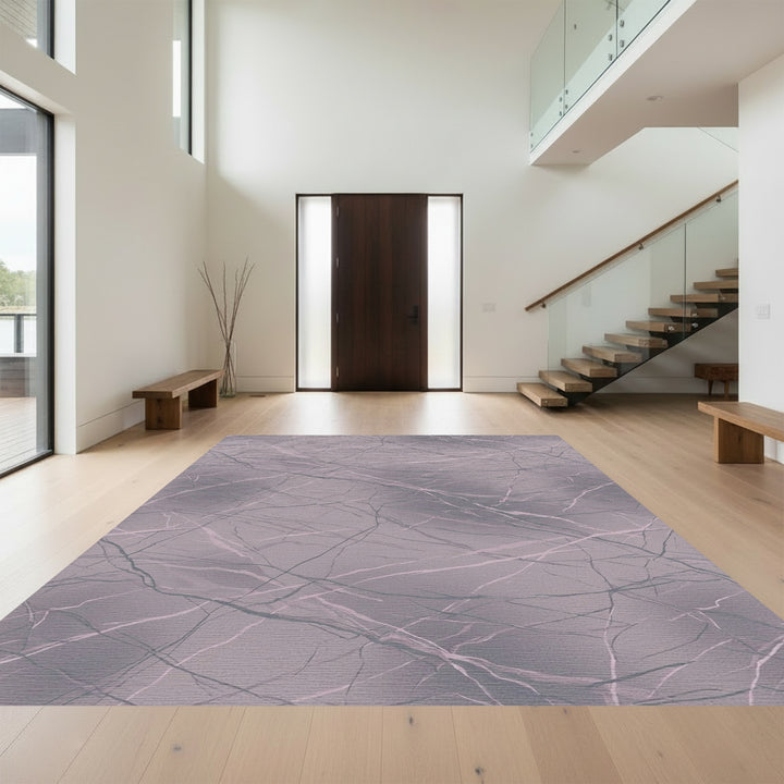Soft Plum Crushed Vein Rug