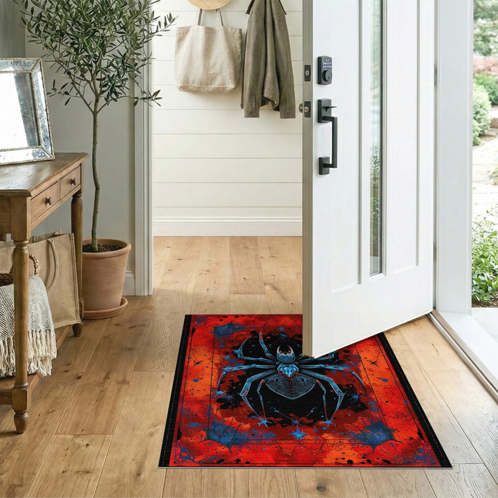 Red Spider Abstract Area Rug