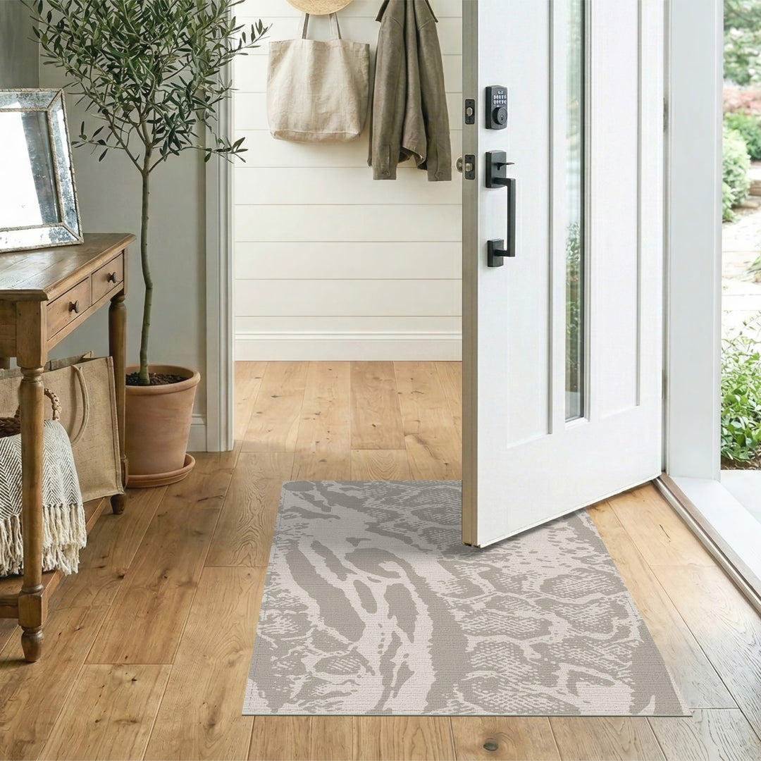 Beige Abstract Pattern Area Rug
